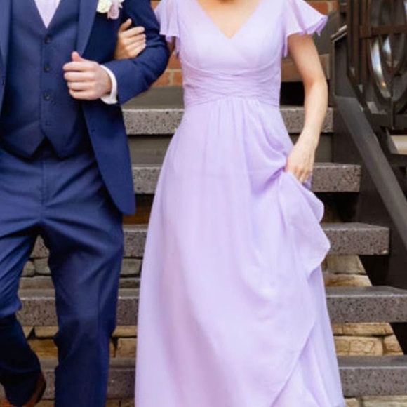 Azazie Omari Bridesmaid Dress – Lilac - Picture 10 of 10